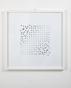 David Rickard, Fold #2, 2014, matita e inchiostro su carta, 65 x 65 cm